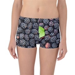 Blackberries Background Black Dark Reversible Bikini Bottoms by Amaryn4rt