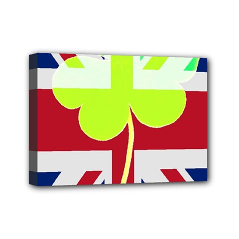Irish British Shamrock United Kingdom Ireland Funny St  Patrick Flag Mini Canvas 7  X 5  by yoursparklingshop