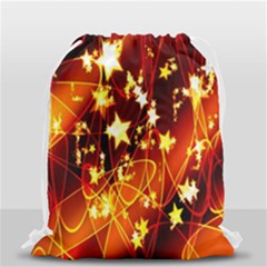 Background Pattern Lines Oval Drawstring Bag (small) by Amaryn4rt