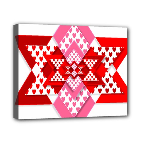 Valentine Heart Love Pattern Canvas 10  X 8  by Amaryn4rt