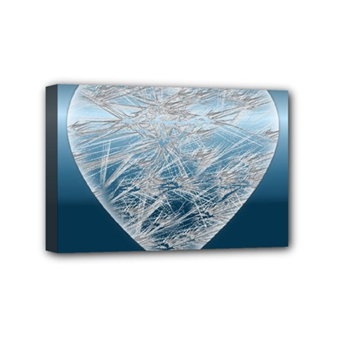 Frozen Heart Mini Canvas 6  X 4  by Amaryn4rt