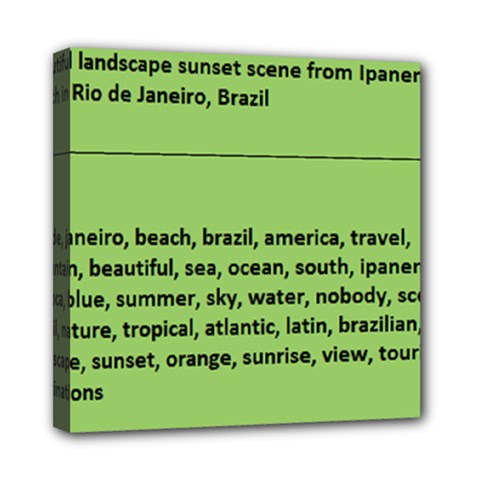 Ipanema Sidewalk Rio De Janeiro Brazil Mini Canvas 8  X 8  by dflcprints