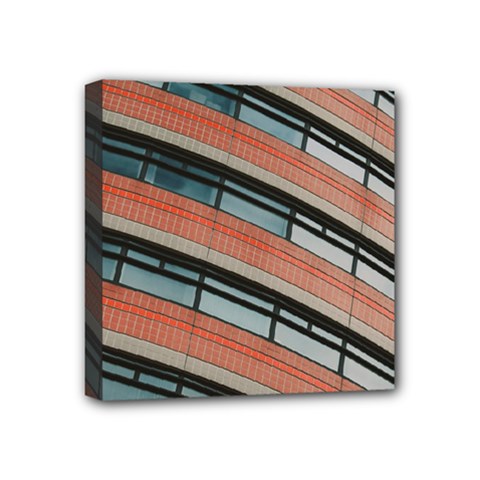 Architecture Building Glass Pattern Mini Canvas 4  X 4  by Amaryn4rt