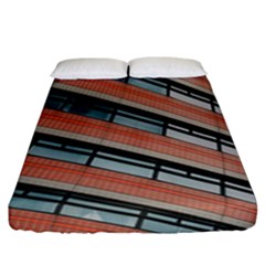 Architecture Building Glass Pattern Fitted Sheet (california King Size) by Amaryn4rt