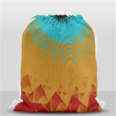 Bluesunfractal Drawstring Bag (small) by digitaldivadesigns