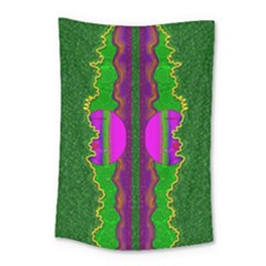 Magic Moon Landscape Small Tapestry by pepitasart