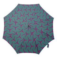 Pattern Background Structure Pink Hook Handle Umbrellas (small) by Nexatart