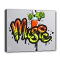 Graffiti Word Character Print Spray Can Element Player Music Notes Drippy Font Text Sample Grunge Ve Deluxe Canvas 20  x 16   View1