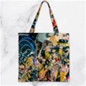 Art Graffiti Abstract Lines Zipper Grocery Tote Bag View1
