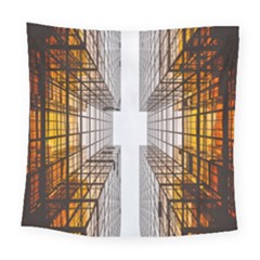 Architecture Facade Buildings Windows Square Tapestry (large) by Nexatart