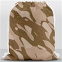 Background For Scrapbooking Or Other Beige And Brown Camouflage Patterns Drawstring Bag (Large) View1