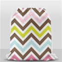 Chevrons Stripes Colors Background Drawstring Bag (Small) View2