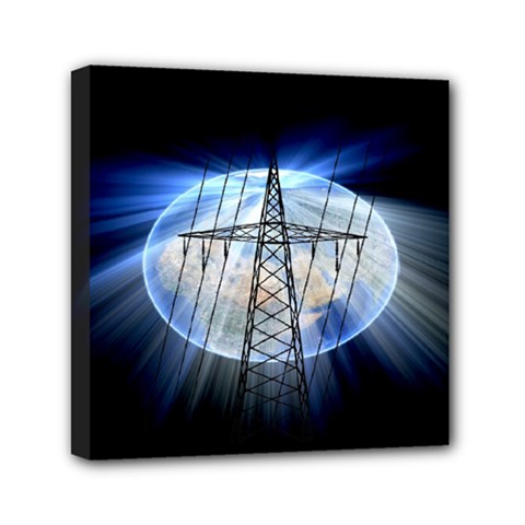 Energy Revolution Current Mini Canvas 6  X 6  by Nexatart