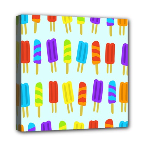 Food Pattern Mini Canvas 8  X 8  by Nexatart