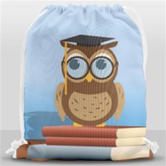 Read Owl Book Owl Glasses Read Drawstring Bag (large) by Nexatart