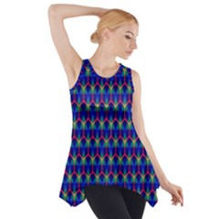 Honeycomb Fractal Art Side Drop Tank Tunic by Nexatart