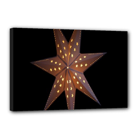 Star Light Decoration Atmosphere Canvas 18  X 12  by Nexatart