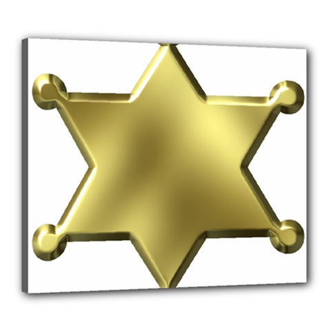 Sheriff Badge Clip Art Canvas 24  X 20  by Nexatart