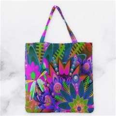 Abstract Digital Art  Grocery Tote Bag by Nexatart