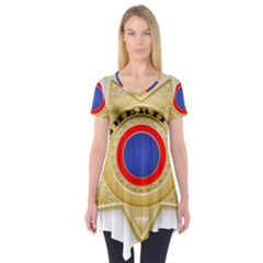 Sheriff S Star Sheriff Star Chief Short Sleeve Tunic  by Nexatart