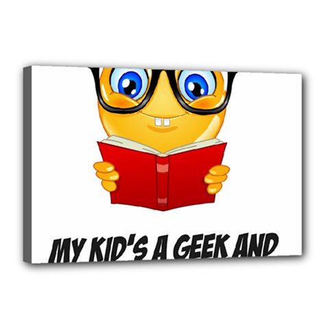 Geek Kid Canvas 18  X 12  by athenastemple