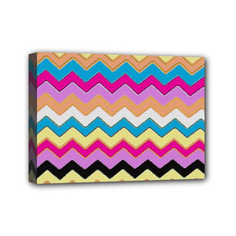 Chevrons Pattern Art Background Mini Canvas 7  X 5  by Nexatart