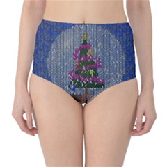 Christmas Snow High-waist Bikini Bottoms by Nexatart