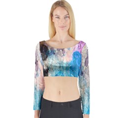 Peelingpaint Long Sleeve Crop Top by digitaldivadesigns