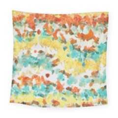 Retro Watercolors                                                     Square Tapestry by LalyLauraFLM