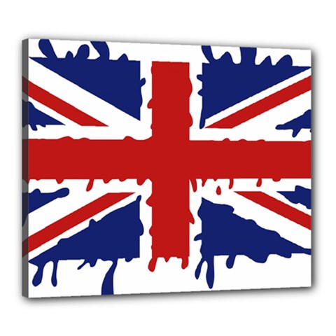 Uk Splat Flag Canvas 24  X 20  by Nexatart
