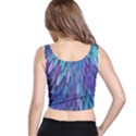 Blue bird feather Crop Top View3