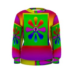 Flower Mosaic Women s Sweatshirt by pepitasart