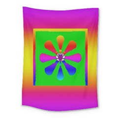 Flower Mosaic Medium Tapestry by pepitasart