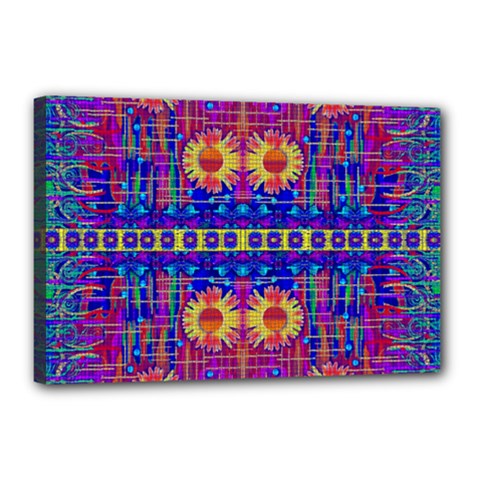 Festive Decorative Moonshine Canvas 18  X 12  by pepitasart