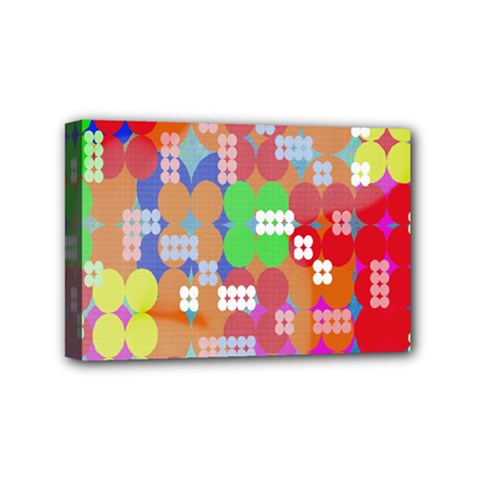 Abstract Polka Dot Pattern Mini Canvas 6  X 4  by Nexatart