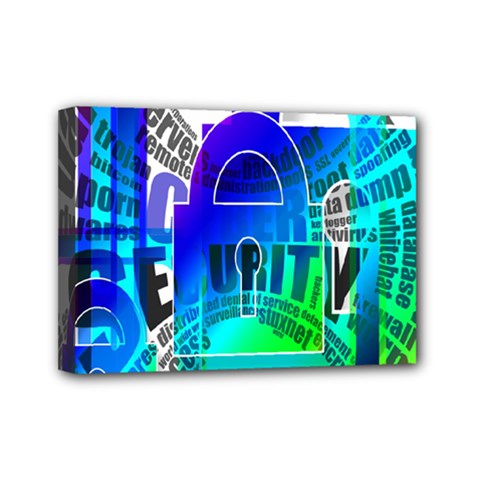 Security Castle Sure Padlock Mini Canvas 7  X 5  by Nexatart
