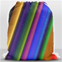 Strip Colorful Pipes Books Color Drawstring Bag (Large) View2