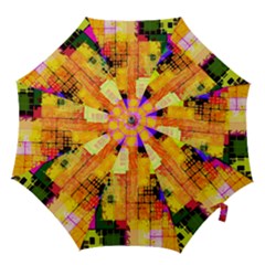 Abstract Squares Background Pattern Hook Handle Umbrellas (small) by Nexatart