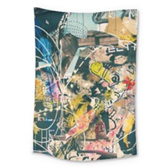 Art Graffiti Abstract Vintage Large Tapestry by Nexatart