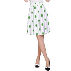 Saint Patrick Motif Pattern A-line Skirt by dflcprintsclothing
