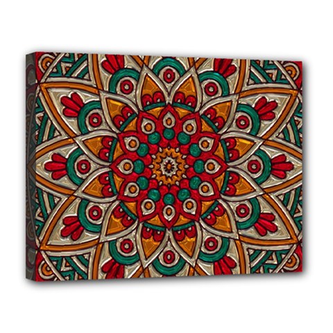 Background Metallizer Pattern Art Canvas 14  X 11  by Nexatart