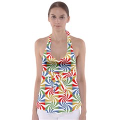 Candy Pattern  Babydoll Tankini Top by Nexatart