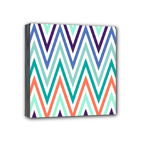 Chevrons Colourful Background Mini Canvas 4  X 4  by Nexatart