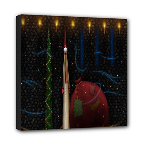 Christmas Xmas Bag Pattern Mini Canvas 8  X 8  by Nexatart