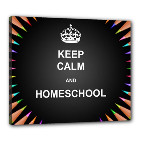 Keepcalmhomeschool Canvas 24  X 20  by athenastemple