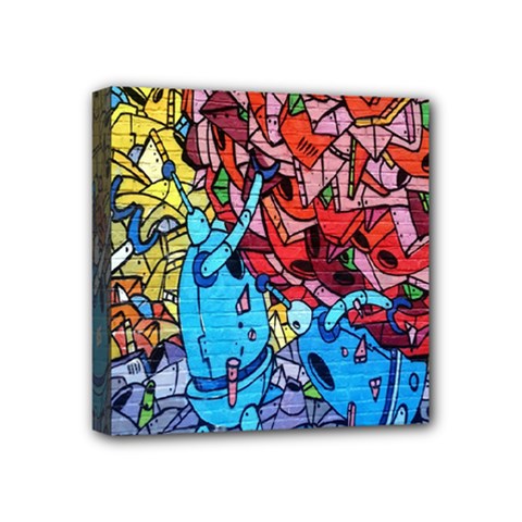 Colorful Graffiti Art Mini Canvas 4  X 4  by Nexatart
