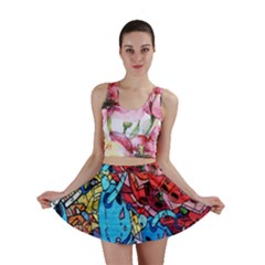 Colorful Graffiti Art Mini Skirt by Nexatart