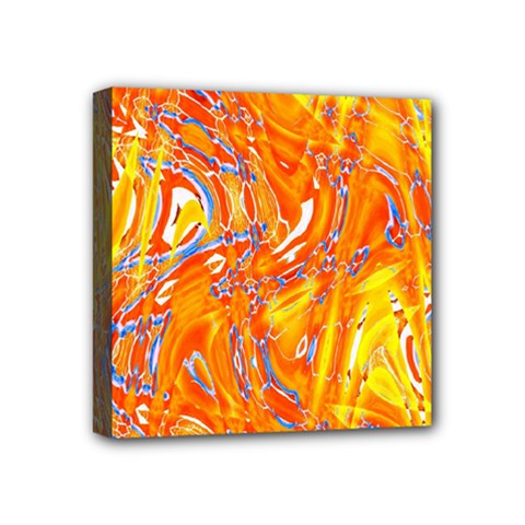 Crazy Patterns In Yellow Mini Canvas 4  X 4  by Nexatart