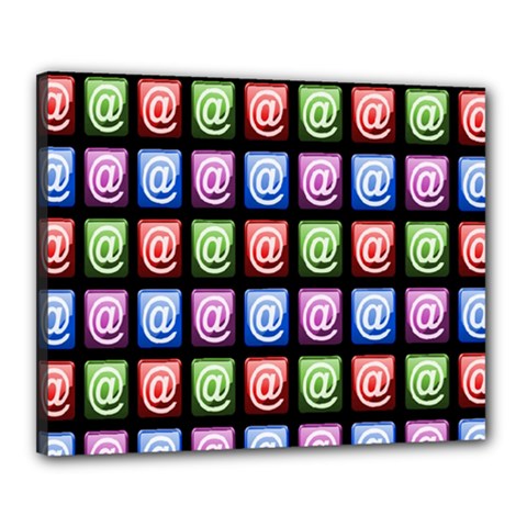 Email At Internet Computer Web Canvas 20  X 16  by Nexatart