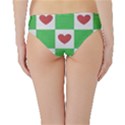 Fabric Texture Hearts Checkerboard Hipster Bikini Bottoms View2